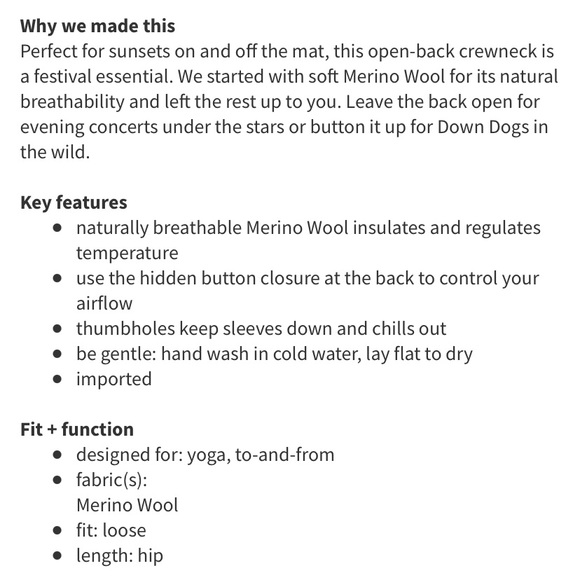 Lululemon Sunset Savasana Pullover Merino Wool - Picture 4 of 7